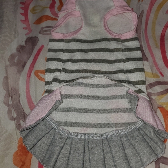 Ellen Degeneres Puppy 🐶 Dress with Ruffle pleated hem pink colar.. X small - Picture 3 of 14